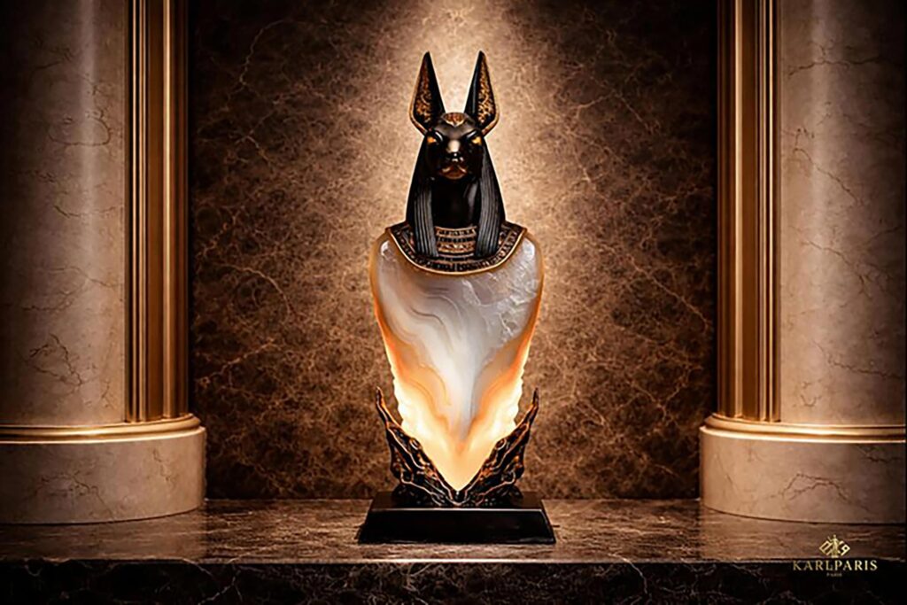 Anubis Crystal Bust Egyptian God Luxury Statue Second Life