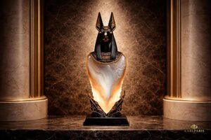 Anubis Crystal Bust Egyptian God Luxury Statue Second Life