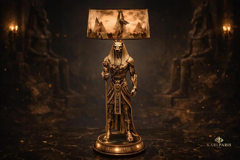 Anubis Egyptian Lamp Statue Decor Second Life