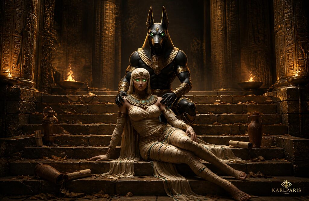 Anubis Egyptian Queen Dark Mythology Scene Second Life
