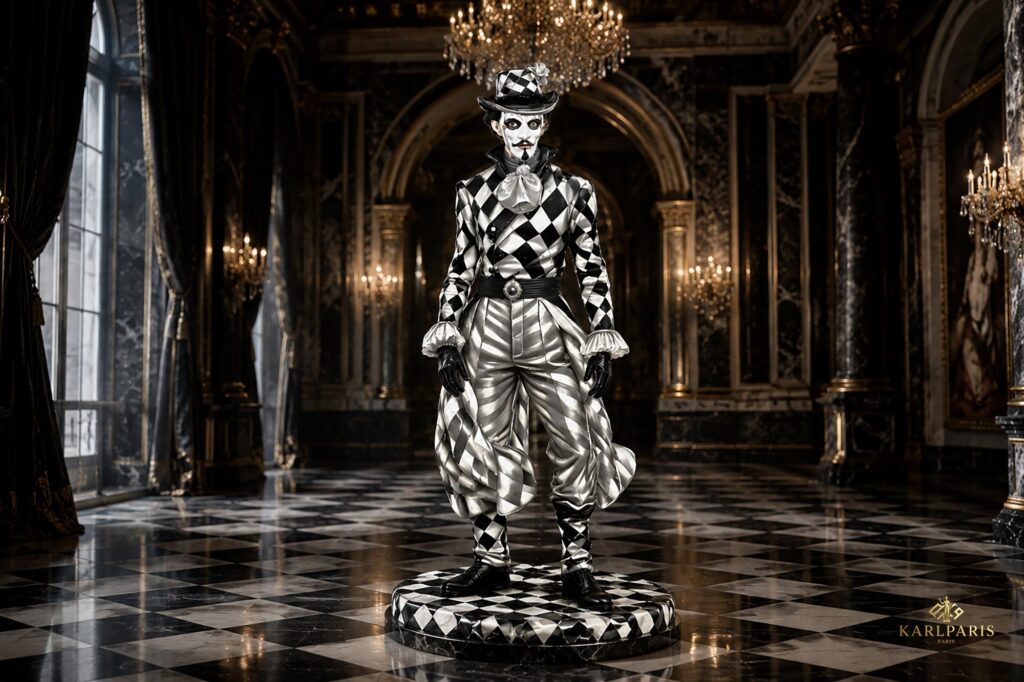 Black White Harlequin Gentleman Gothic Carnival Decor Second Life
