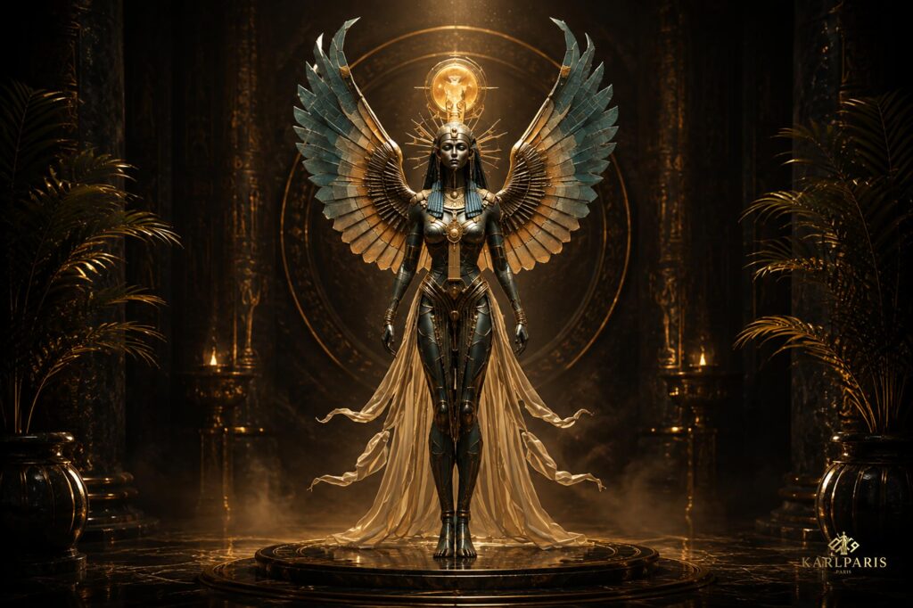 Celestial Egyptian Angel Goddess Mythological Winged Statue Second Life