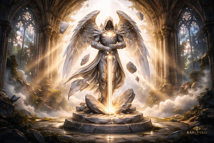 Celestial Guardian Angel Statue 1 Second Life