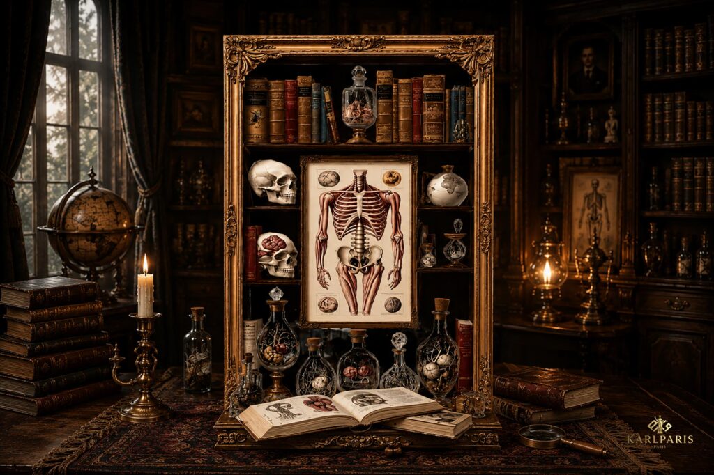 Dark Academia Anatomy Cabinet Gothic Curiosity Library Decor Second Life