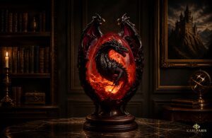 Dragon Egg Sculpture Fiery Fantasy Dragon Glowing Orb 1 Second Life