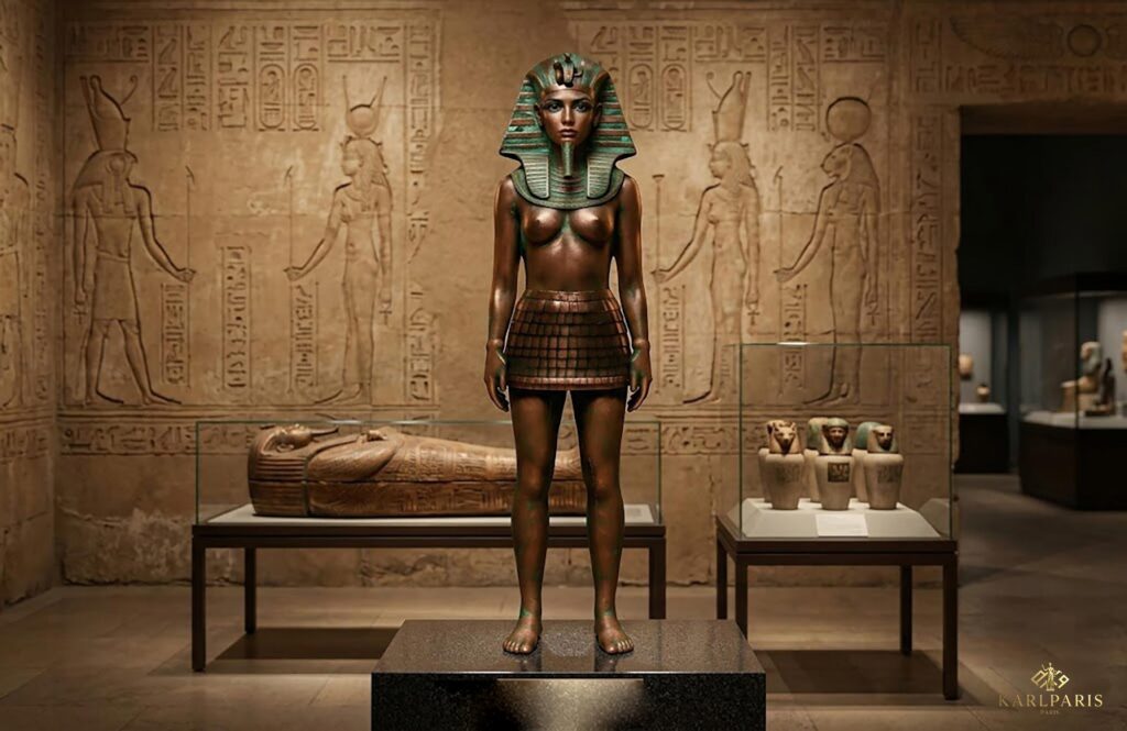 Egyptian Queen Statue Ancient Pharaoh Goddess Sculpture Second Life