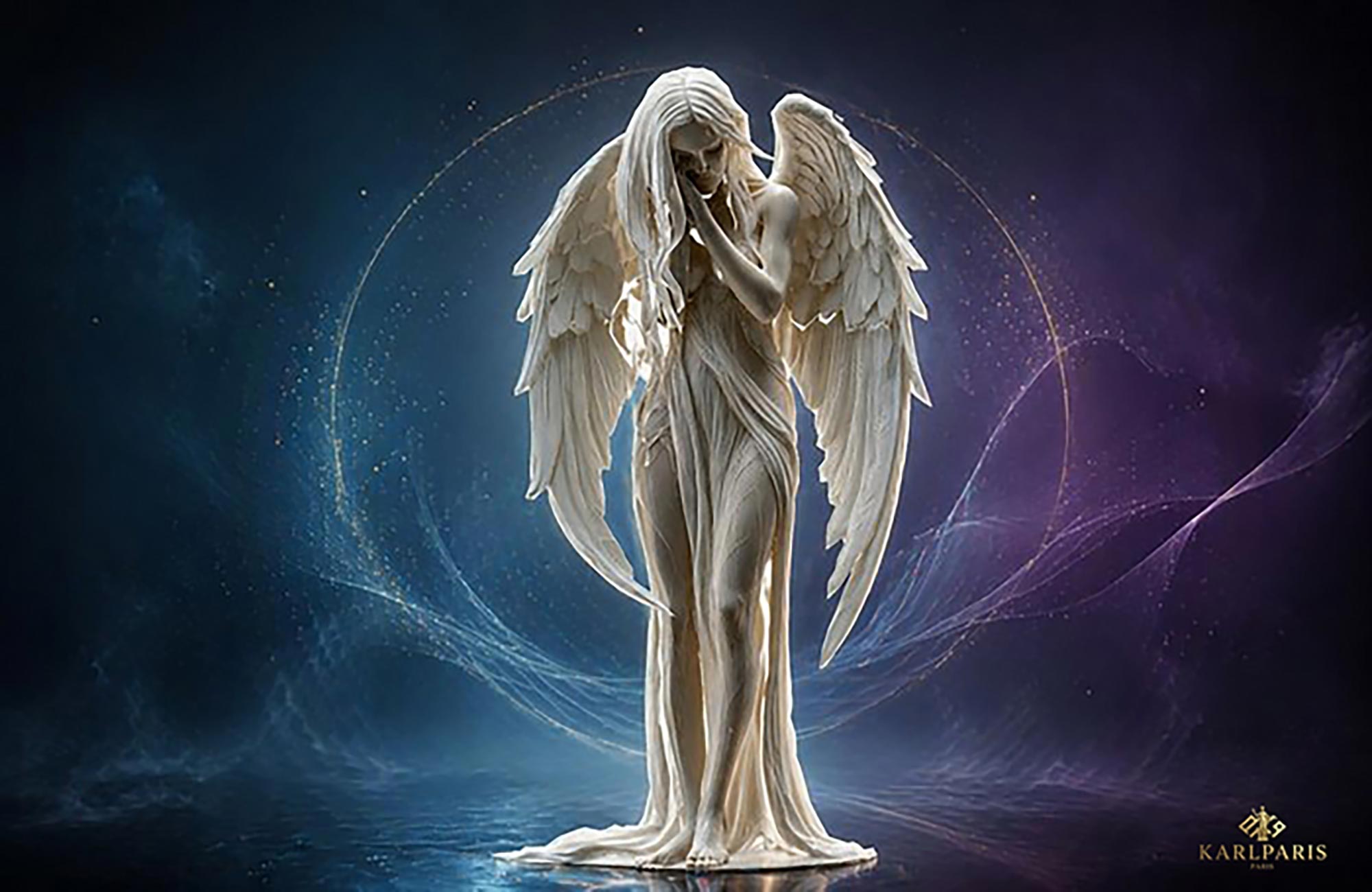 Elegant Angel Sculpture Serene Marble Female Figure 1 Second Life