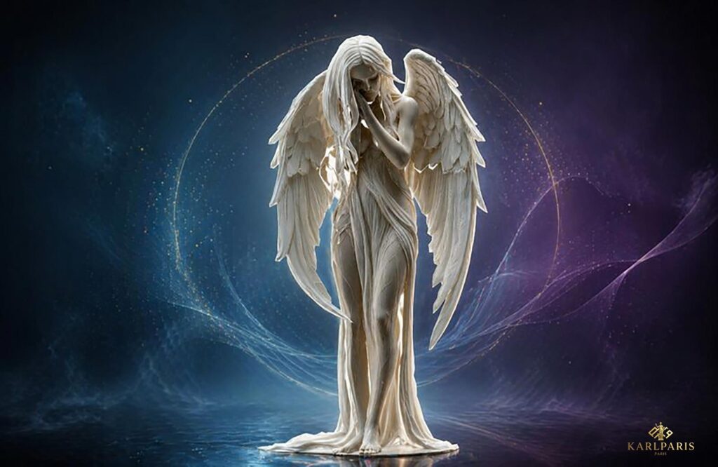 Elegant Angel Sculpture Serene Marble Female Figure Second Life