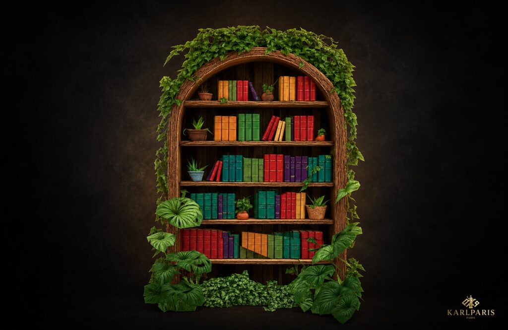 Enchanted Forest Bookshelf Fantasy Nature Library Decor Second Life
