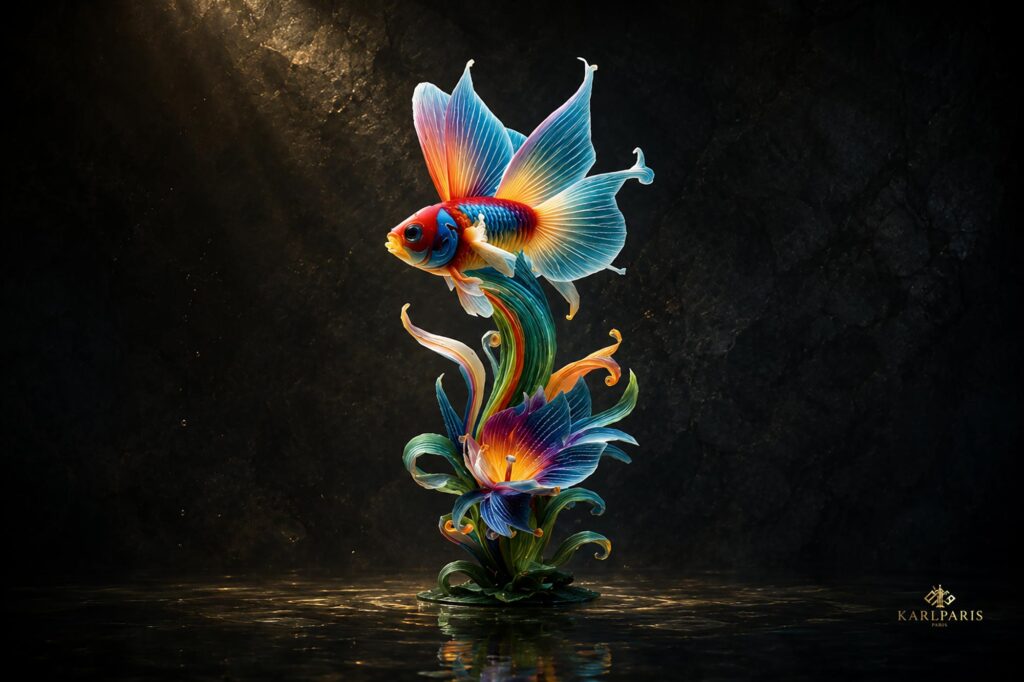 Fantasy Betta Fish Floral Artwork Colorful Tropical Aquarium Wall Art Second Life