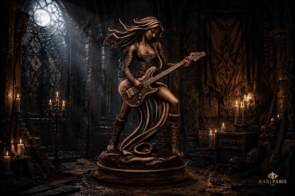 Fantasy Rock Guitarist Gothic Musician Sculpture Second Life