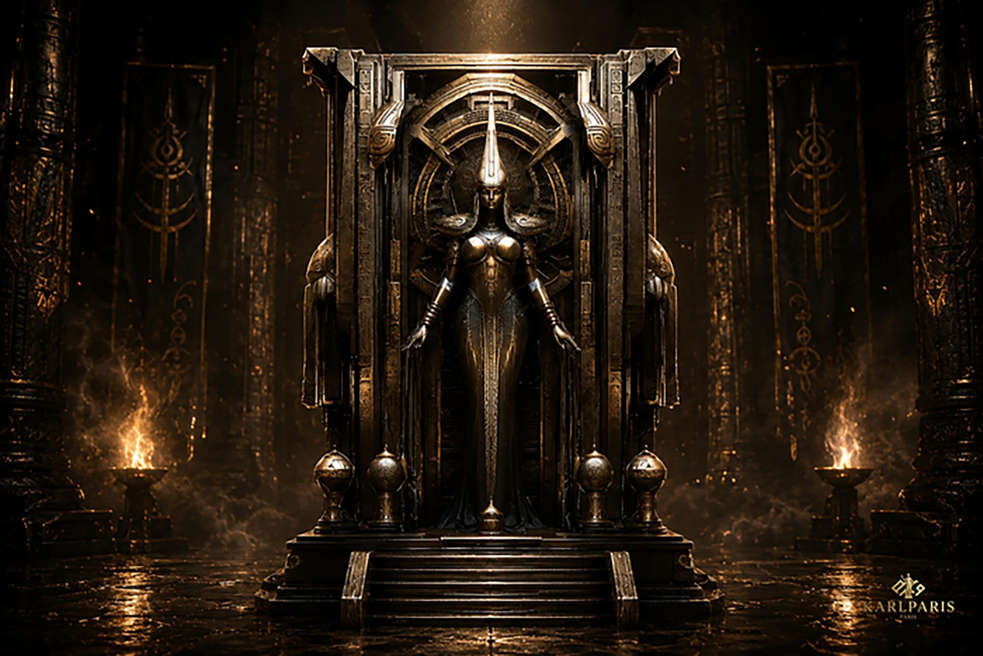 Futuristic Goddess Throne Art Deco Scifi Queen Sculpture 1 Second Life