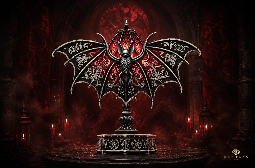 Gothic Bat Wing Dark Fantasy Vampire Lamp Sculpture Second Life