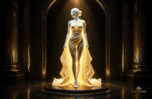 Luxury Golden Dress Woman Elegant Fashion Sculpture 1 Second Life