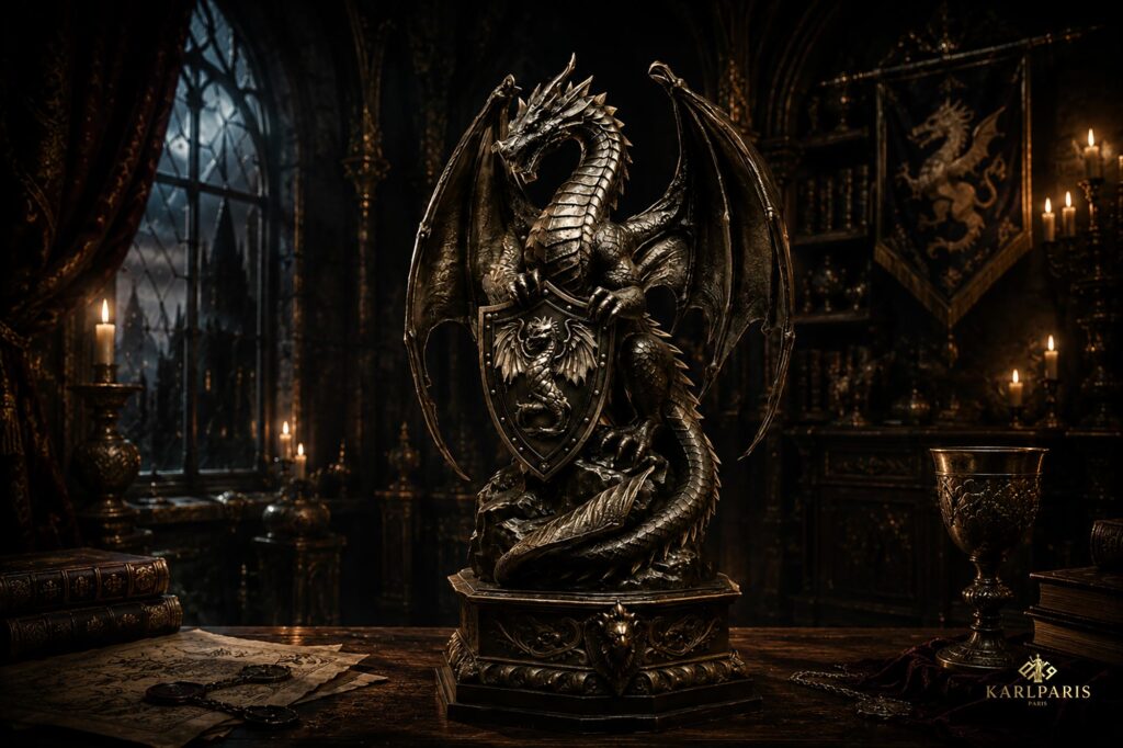 Majestic Dragon Guardian Fantasy Medieval Gothic Sculpture Second Life