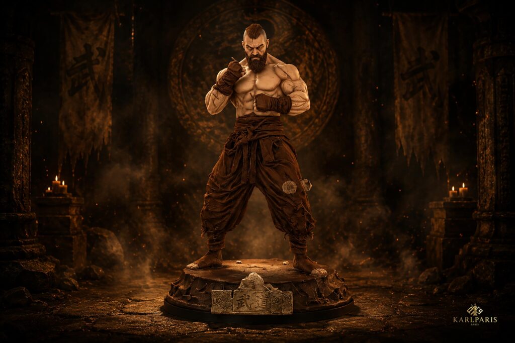 Martial Arts Warrior Powerful Fighter Fantasy Sculpture Second Life
