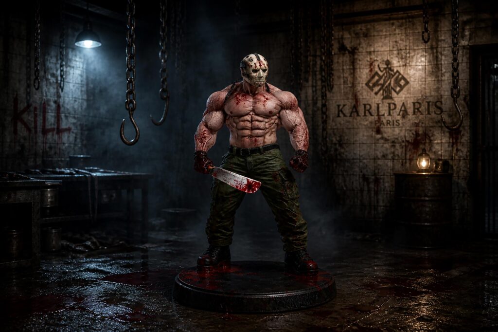 Masked Slasher Horror Figure Dark Thriller Villain Statue Decor Second Life