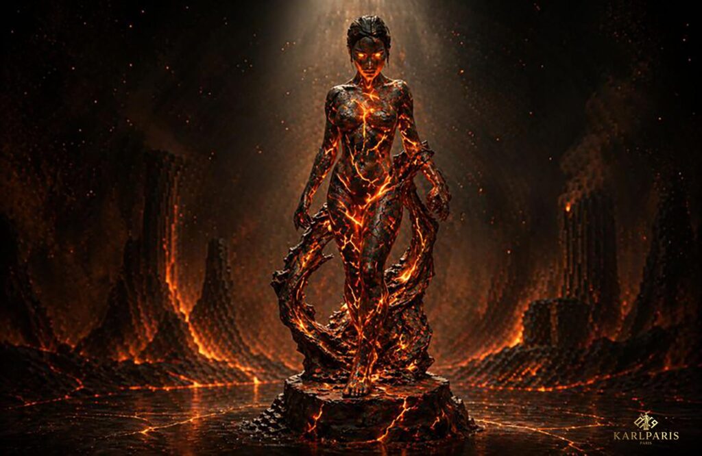 Molten Goddess Fiery Transformation Sculpture Art Second Life