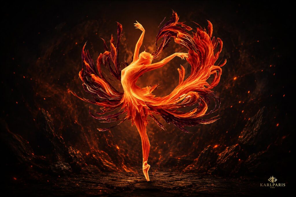 Phoenix Fire Dancer Abstract Fantasy Flame Sculpture Second Life