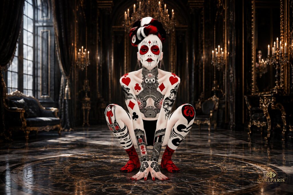 Queen Of Hearts Gothic Playing Card Fantasy Figurine Second Life