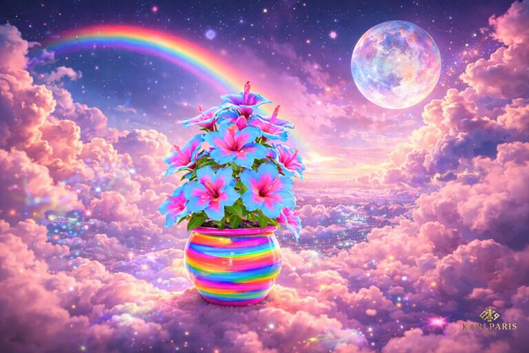 Rainbow Hibiscus Plant Second Life