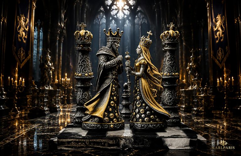 Royal Chess King Queen Gothic Fantasy Monarch Sculpture 1 Second Life