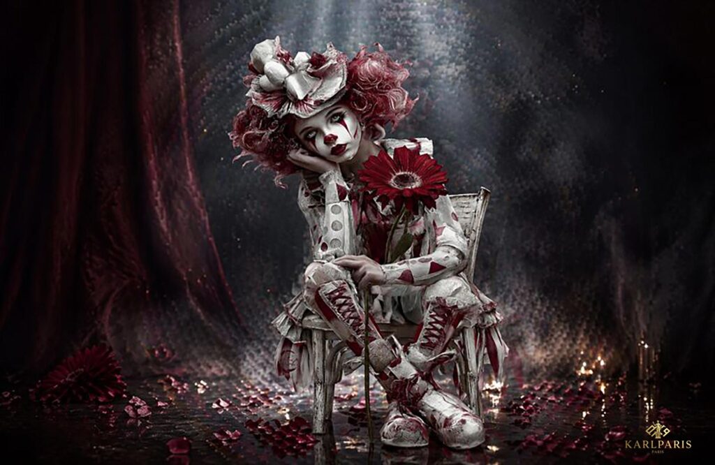 Sad Clown Girl Flower Dark Poetic Character Art Second Life