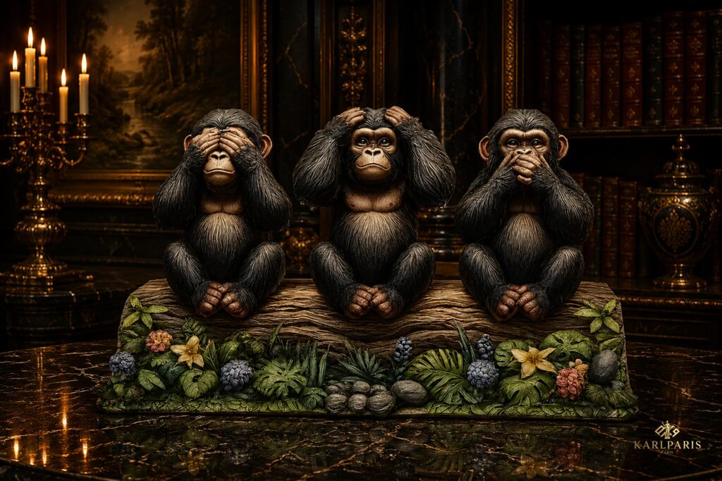 See No Evil Hear No Evil Speak No Evil Monkey Sculpture Second Life