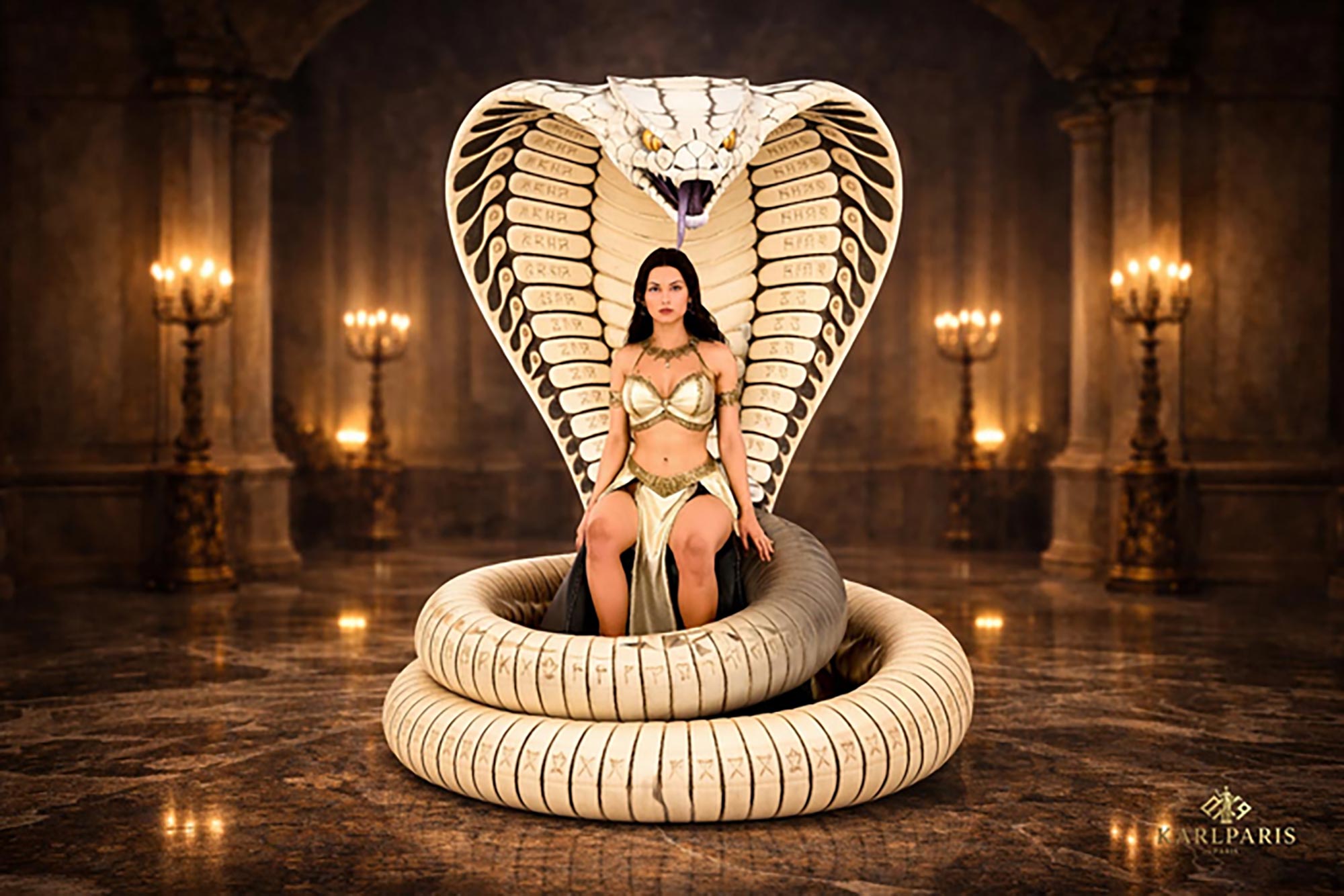 Serpent Throne Guardian Sculpture 2 Second Life