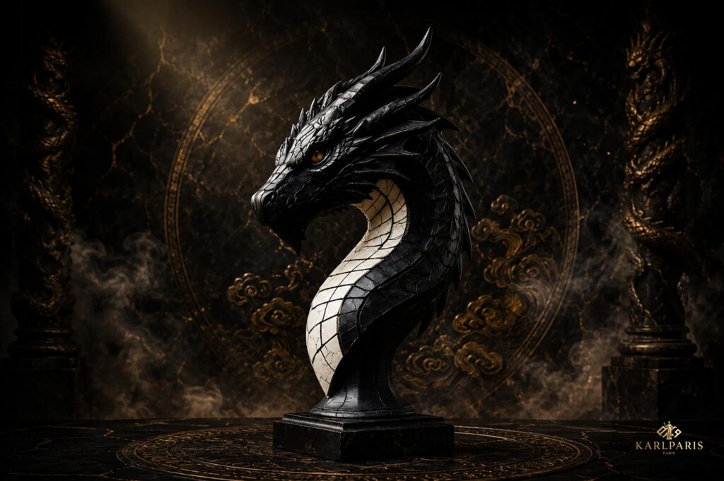 Shadow Dragon Bust Dark Fantasy Gothic Dragon Sculpture Second Life