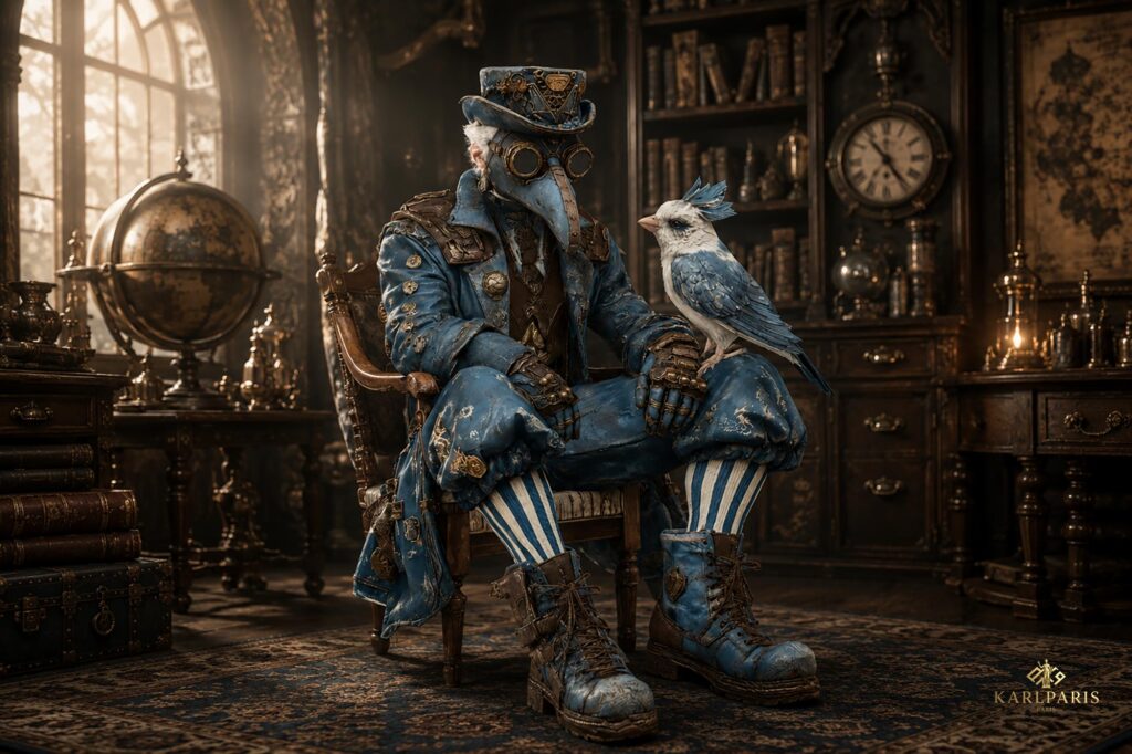 Steampunk Plague Doctor Gothic Victorian Fantasy Figurine Second Life