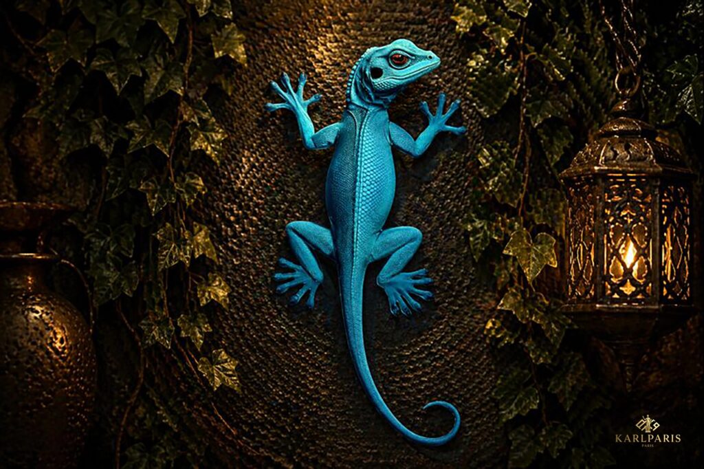 Stylized Gecko Lizard Wall Climbing Design Second Life