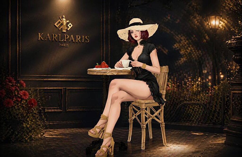 Stylized Woman Cafe Elegant Fashion Character Second Life