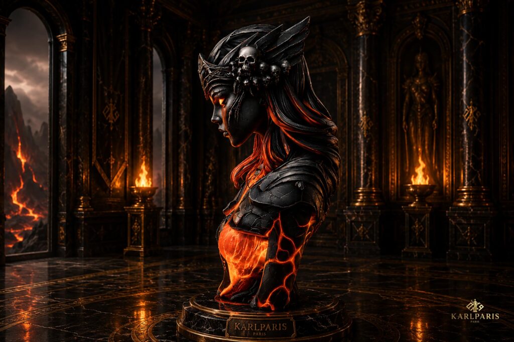 Volcanic Queen Dark Fantasy Gothic Lava Bust Second Life