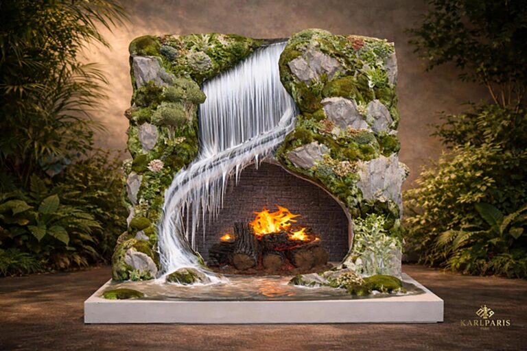 Waterfall Nature Fireplace Second Life
