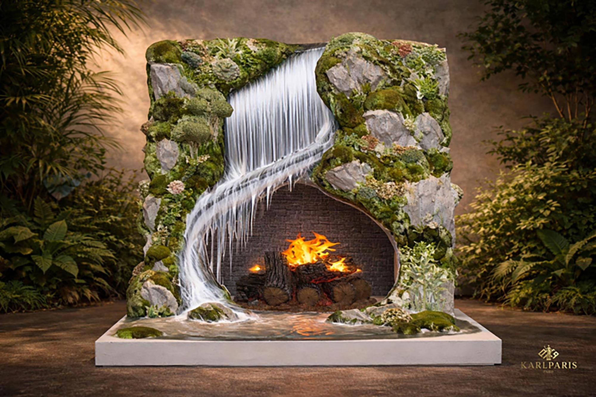 Waterfall Nature Fireplace Second Life