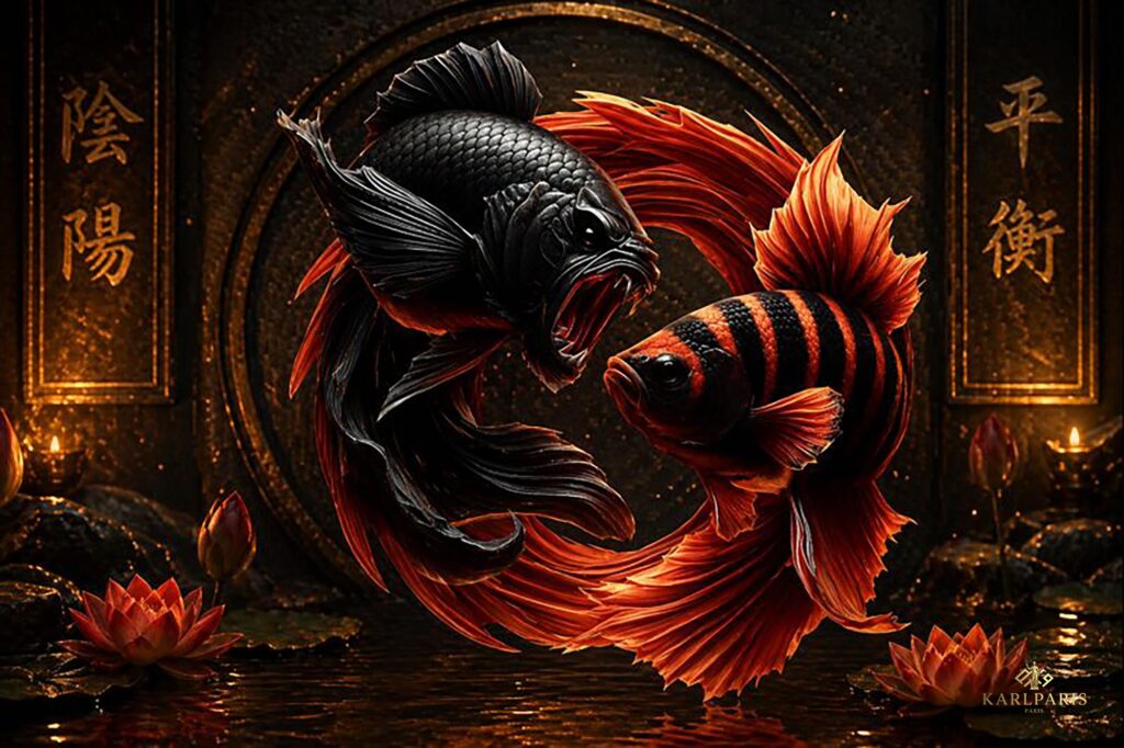 Yin Yang Betta Fish Dual Design Second Life