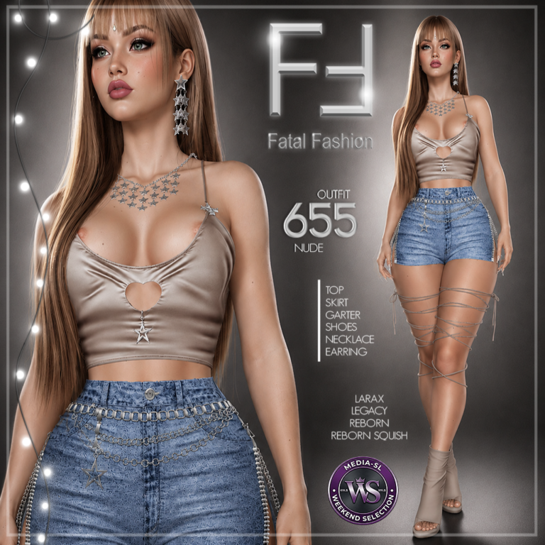 99l Fatal Fashion Outfit 655 Nude Second Life