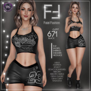 99l Fatal Fashion Outfit 671 Black Second Life