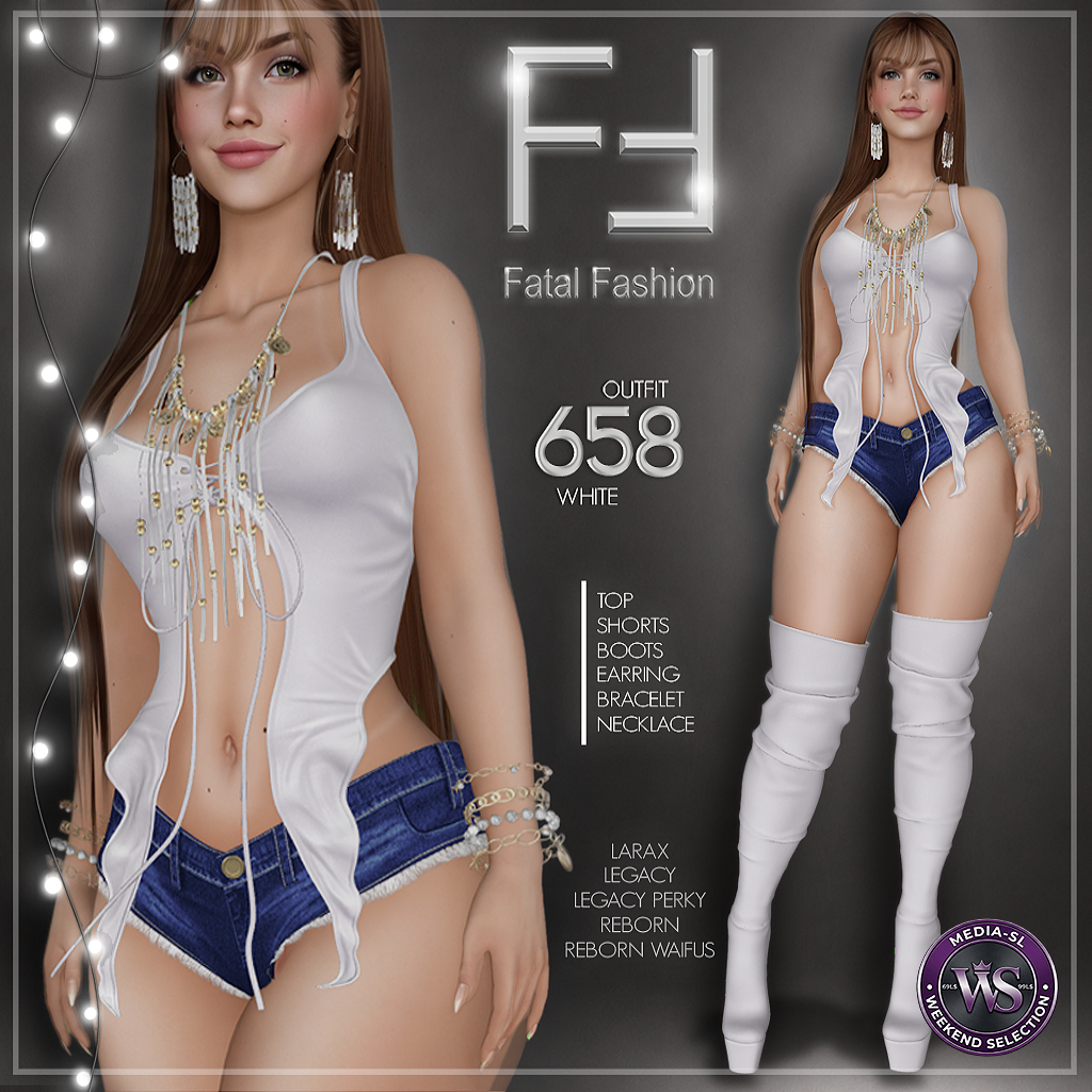 Fatal Fashion Outfit 658 White Second Life