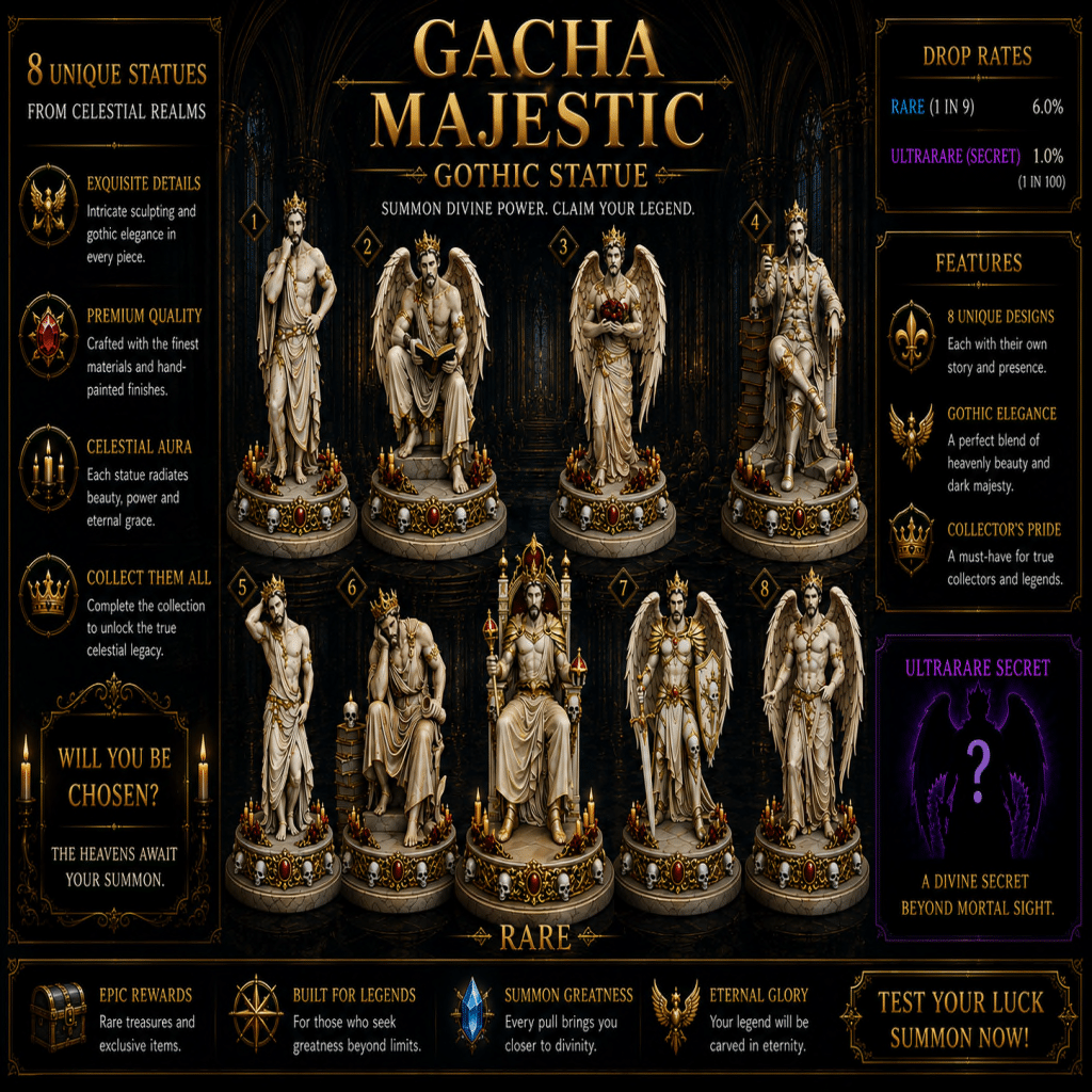 Gacha Majestic Gothic Statue Second Life