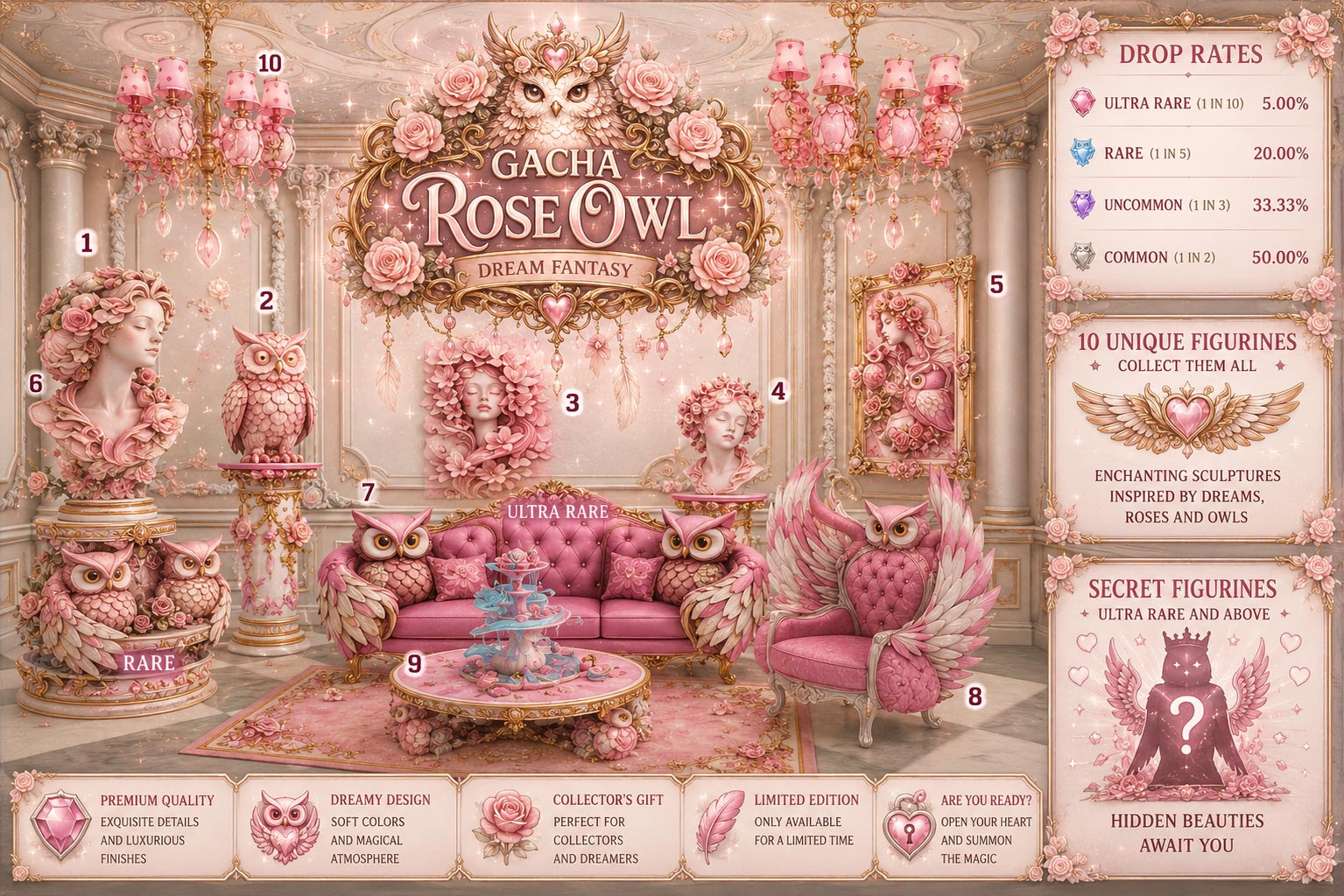 Gacha Rose Owl Dream Fantasy Pink Second Life