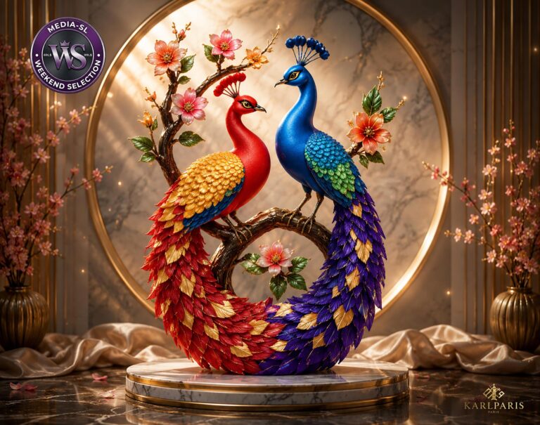 Karlparis Colorful Peacock Couple Wall Art Second Life
