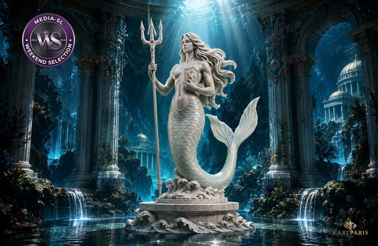 Karlparis Mermaid Queen Statue Second Life