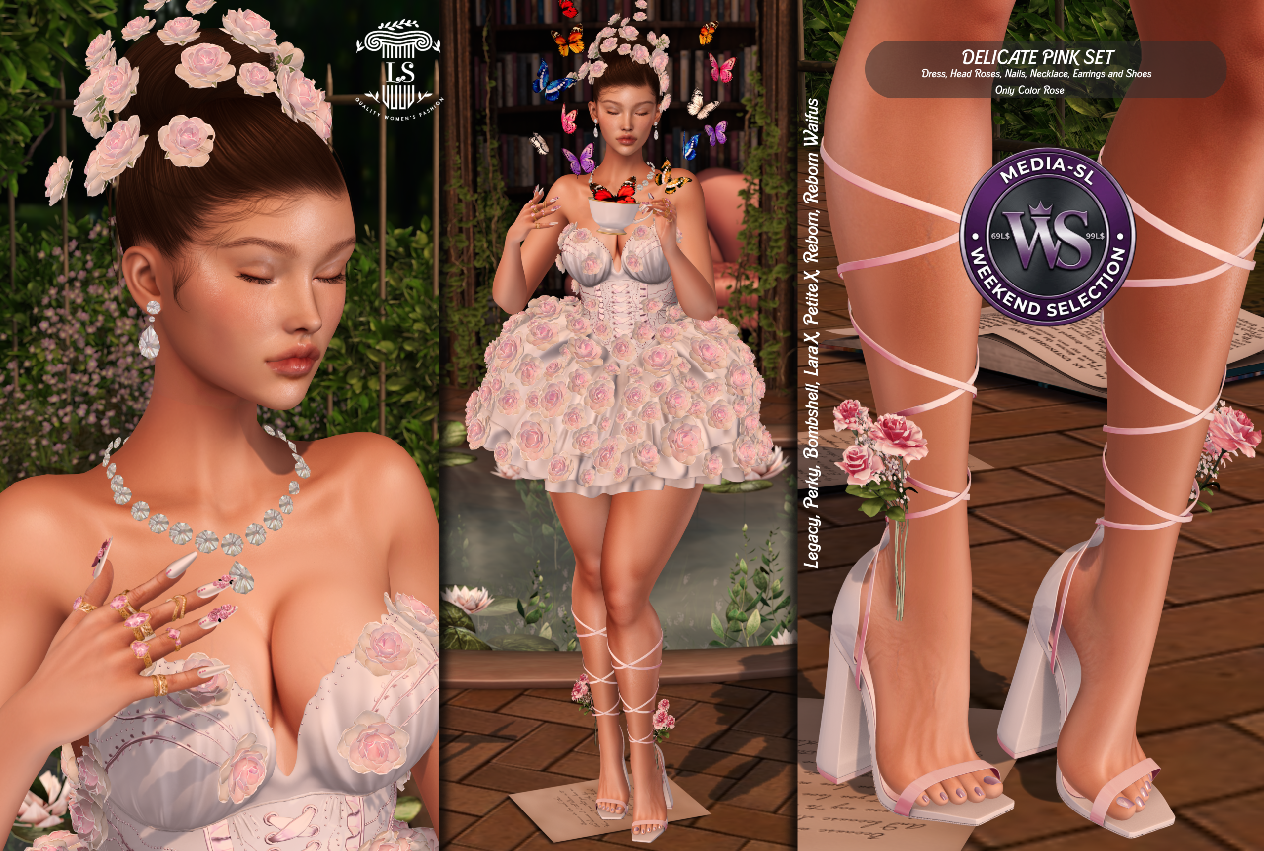 [ls] Delicate Pink Set Media Sl Second Life