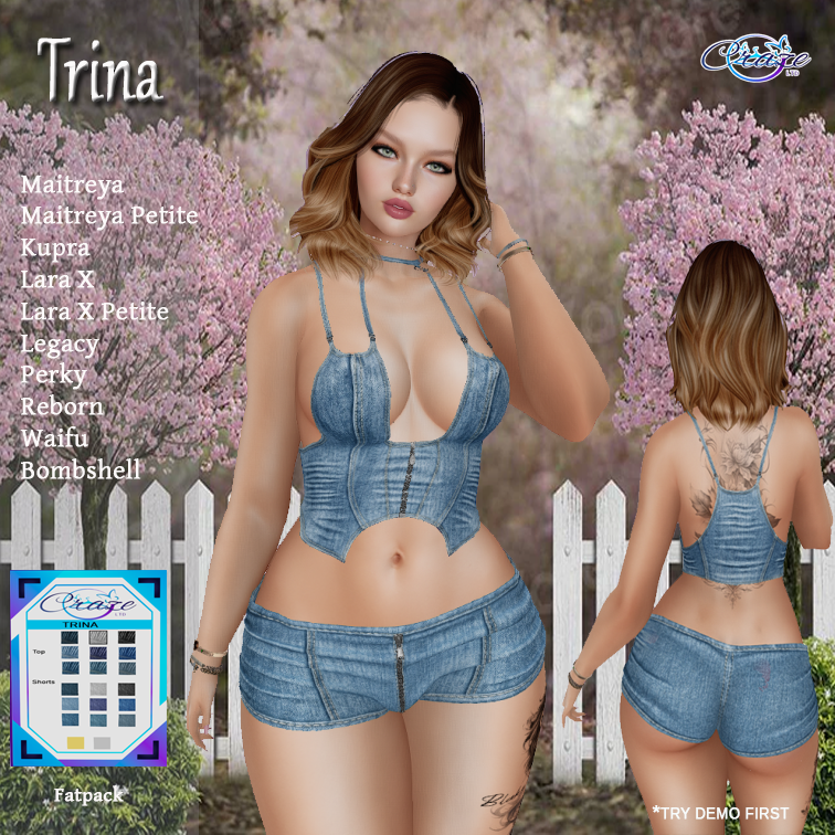 Trina Shorts Set Fatpack Ad Second Life