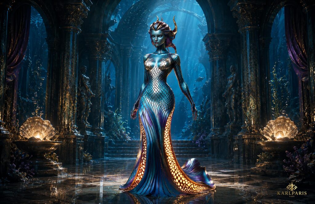Abyssal Tide Empress Oceanborn Siren Sculpture Second Life