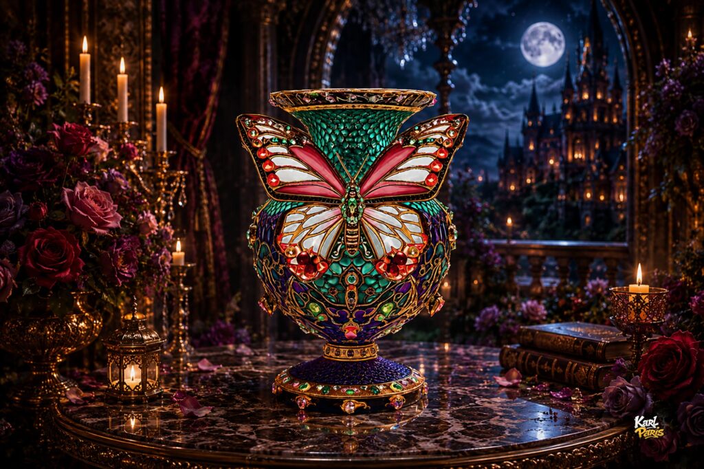 Butterfly Jewel Vase Imperial Garden Collection Second Life