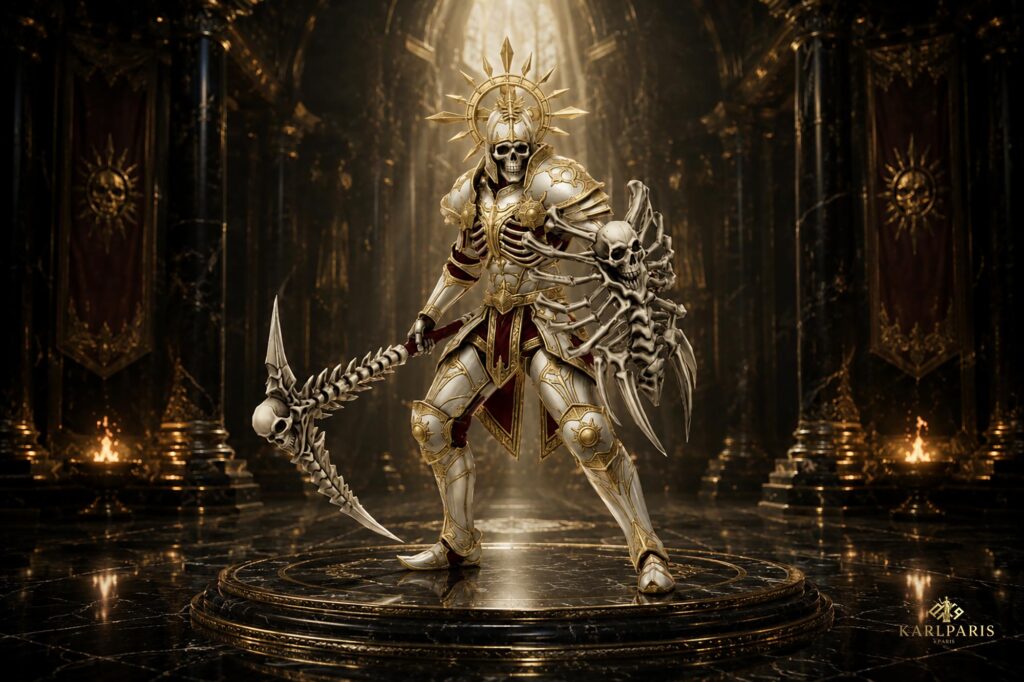 Celestial Bone Reaper Divine Undead Warrior Fantasy Sculpture Second Life