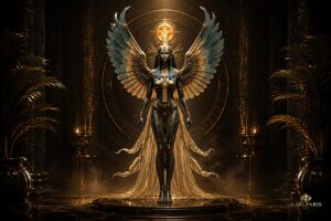 Celestial Egyptian Angel Goddess Mythological Winged Statue Second Life